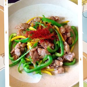チョロリスの作ってみた!投稿(【豚ロースの青椒肉絲】ご飯との相性抜群！野菜たっぷり♬)