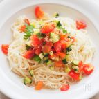 『夏野菜のさっぱりそうめん』パスタでもおいしい♪