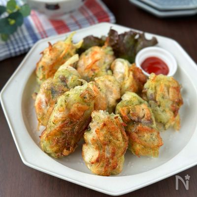 【鶏むね肉とエリンギのハッシュドポテチキン】節約/カサマシ