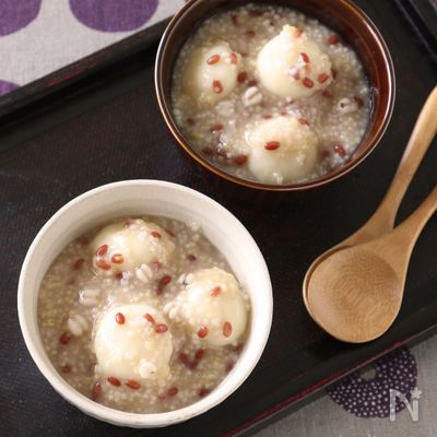 豆腐白玉の雑穀ぜんざい