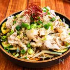 簡単さっぱり♪【豚しゃぶもやしズッキーニの香味だれ】