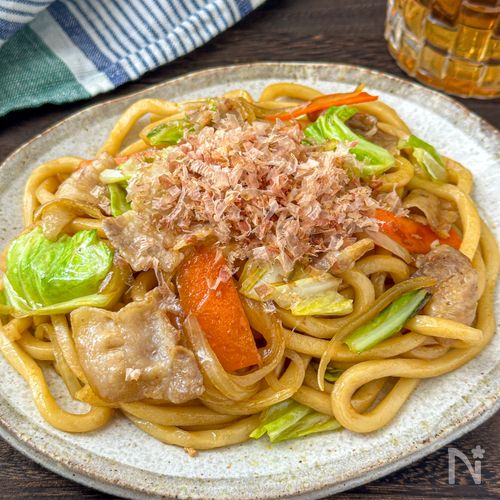 子どもウケ抜群♪【コクうま焼きうどん】