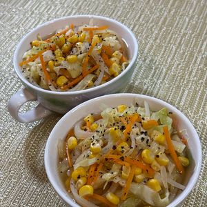 楽ラク手抜キッチン🐶🐾の作ってみた!投稿(野菜たっぷり♩味噌ラーメン風スープ)