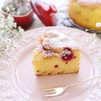 ラズベリーとホワイトチョコのガトーショコラ