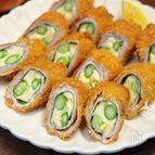 【アスパラとチーズの豚肉巻きフライ】晩ごはんにもお弁当にも◎