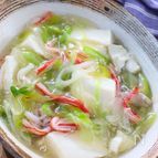 レンチンで【長ネギと豆腐の旨塩あんかけ】