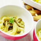きのこのアヒージョでご馳走サラダスパゲティ