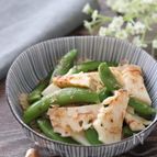 旬の食材を美味しく！たけのことスナップえんどうの白だし炒め