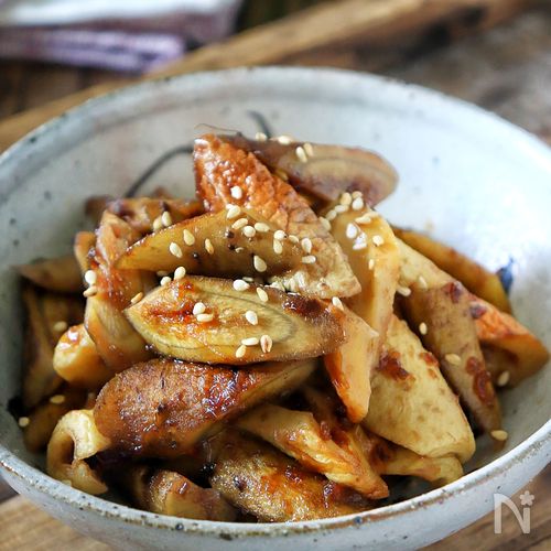 【ごぼうとちくわの甘辛煮】ご飯に合う!