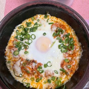 ゆっこの作ってみた!投稿(レンジで一発！オートミールのキム玉チーズごはん)