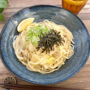 のりのり🐾🎀🤍の作ってみた!投稿(レンジで簡単♪ねぎ塩レモンパスタ)