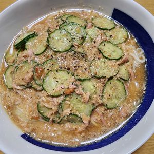 ナムディの作ってみた!投稿(汁まで飲み干せる！ぶっかけごまだれそうめん)