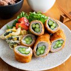 『アスパラとチーズのしそ肉巻きフライ』チーズがとろ〜り♬