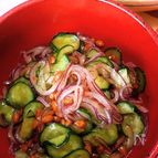 きゅうりと玉ねぎの納豆サラダ