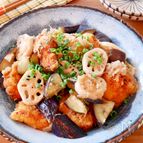 【鶏むね肉と秋野菜のお母さん煮】ご飯が進む和食おかず