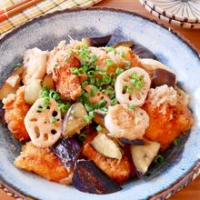 【鶏むね肉と秋野菜のお母さん煮】ご飯が進む和食おかず