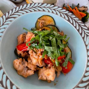 633toの作ってみた!投稿(ご飯が進む！【豚こまとズッキーニのポン酢炒め】簡単ワンパン◎)