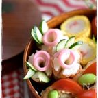 【お弁当】ちくわとかまぼこの花飾り