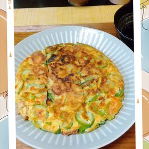 チョロリスの作ってみた!投稿(【長ねぎとちくわのチーズチヂミ】カリッとおいしい♪)
