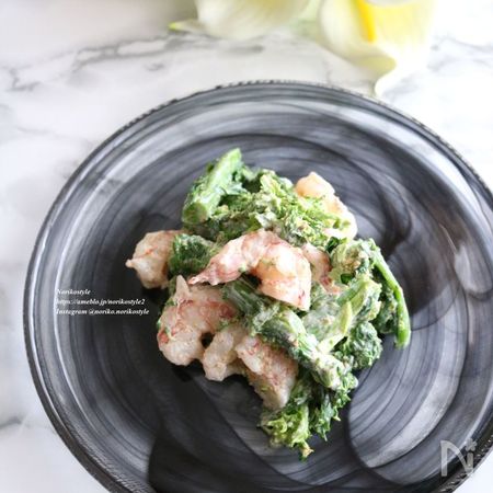 海老と菜の花の胡麻サラダ By 築山紀子 レシピサイト Nadia ナディア プロの料理家のおいしいレシピ