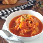 食べるスープ☆だし香るミネストローネ。