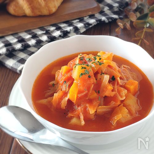食べるスープ☆だし香るミネストローネ。