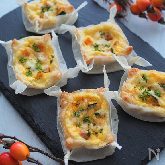 型いらず！かぼちゃとベーコンのキッシュ