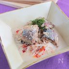 サバ缶豆乳スープヌードル§ひんやり濃厚なのにさっぱり