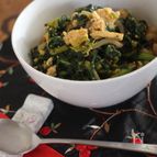 大根葉のピリ辛そぼろ丼
