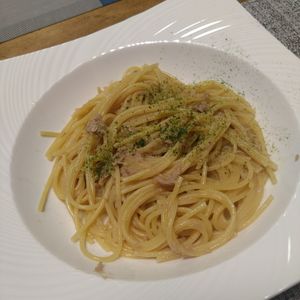 さんじのままの作ってみた!投稿(レンチン1回！にんにく醤油パスタ🍝)