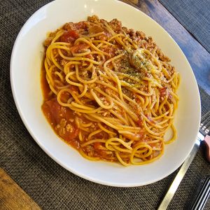 ちーちゃんの作ってみた!投稿(【ボロネーゼ風♡ひき肉のトマトパスタ】ワンパン&包丁不要♡)