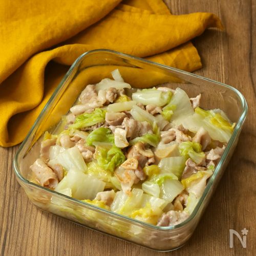 とろとろ白菜と豚こまのうま塩あんかけ♪白菜の大量消費にも！