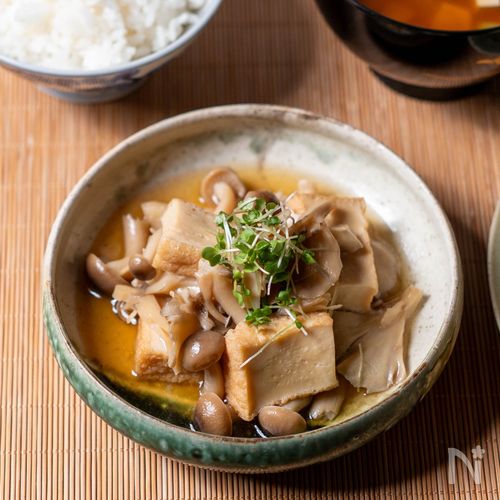 【きのこと厚揚げの煮びたし】身近な食材で♪