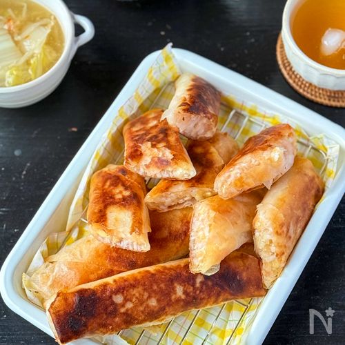 【お弁当に！かぶと油揚げの明太チーズ春巻き】