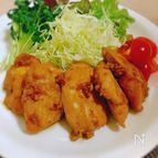 すりおろし玉ねぎで柔らか♪鶏むね肉の生姜焼き