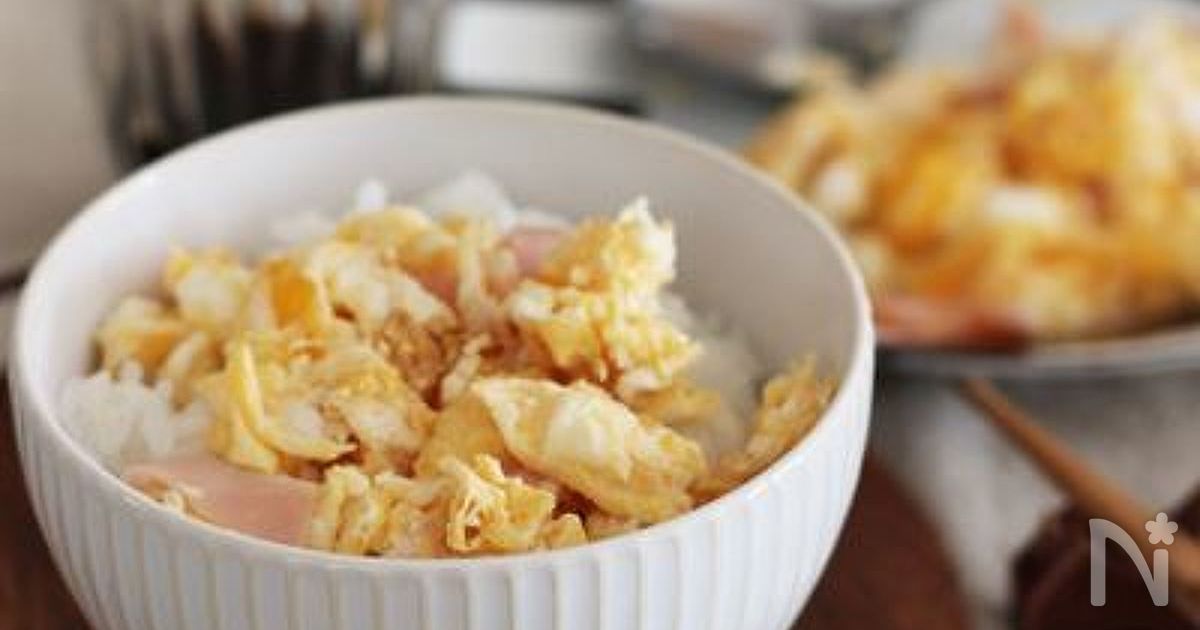 我が家のスクランブルエッグ丼♡