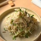 お家に余りがちなサバ缶で！大根ひらひらサラダ