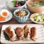 豚肉の塩麹漬けで簡単おかず♡まいたけの豚巻き♡