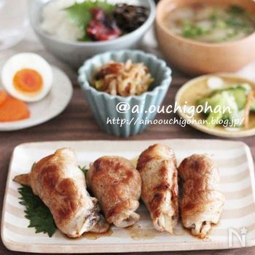 豚肉の塩麹漬けで簡単おかず♡まいたけの豚巻き♡
