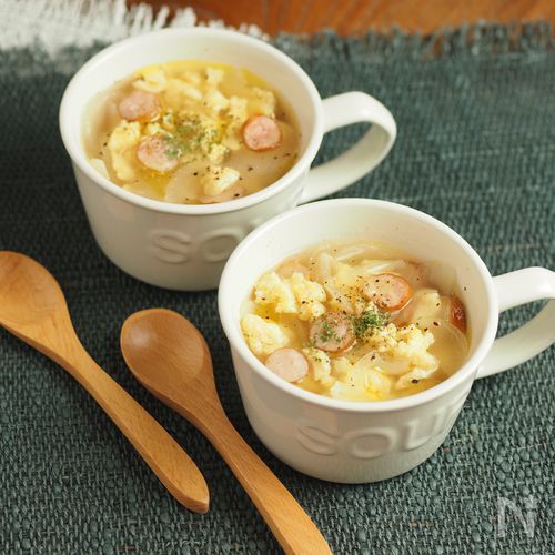 新あさひ豆腐で高タンパク質イタリアンスープ