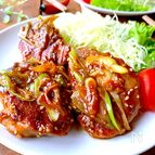 大盛りごはんと♡やわらか豚ヒレ肉のごまニンニク味噌