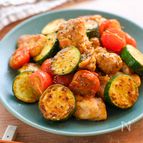 【鶏ズッキーニのトマトカレー炒め】夏野菜×スパイシー♪