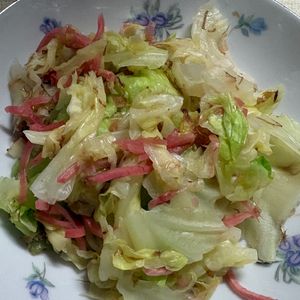チョビの助の作ってみた!投稿(【キャベツの紅生姜和え】爽やか辛味と酸味でパリパリ止まらない)