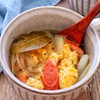 レンジで簡単！新玉ねぎと卵のポトフ風♩レンジで作る即席スープ