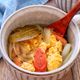 レンジで簡単！新玉ねぎと卵のポトフ風♩レンジで作る即席スープ