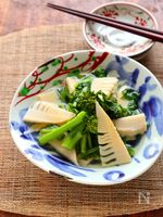 5分で本格和食♡菜の花と筍のさっと煮