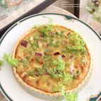 ココナッツミルクで枝豆とさつまいものキッシュ