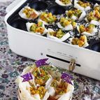 たこ焼き器で簡単、しゃきしゃき南瓜サラダのパンキッシュ