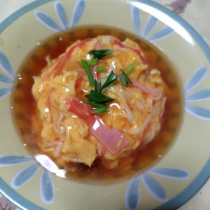 コスモスの作ってみた!投稿(【笑顔があふれる♡とろ〜り甘酢あんの天津飯】幸せふわとろ卵)