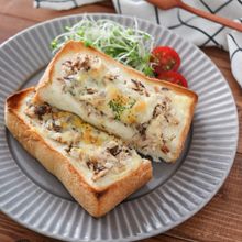 さば缶で簡単♪さばチーズトースト!マヨネーズなし